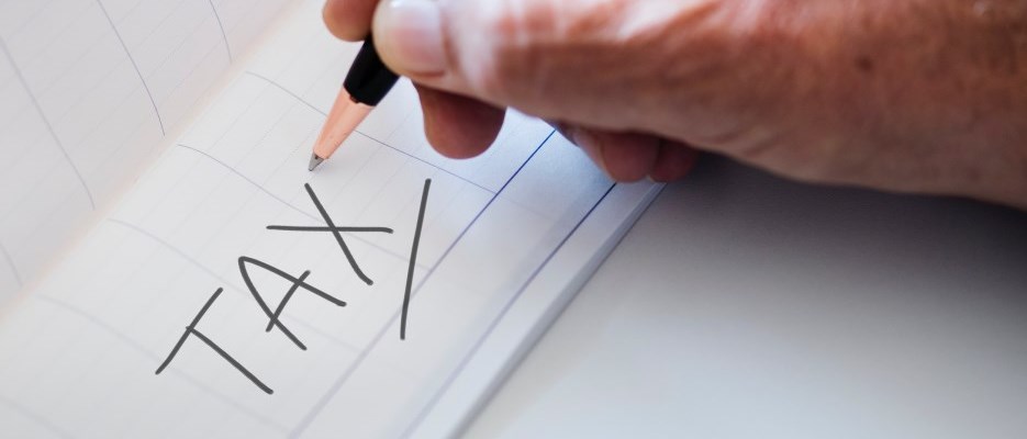 hand writing tax on cheque book