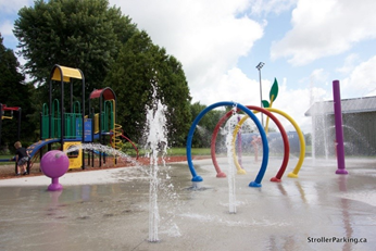 Image Depicts Paul Rozon Memorial Park Play Structure and Splash Pad
