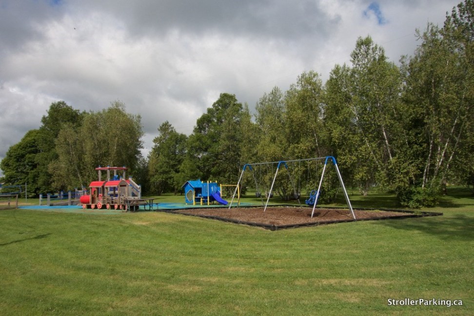This image depicts a view of Smithfield Park's play structure